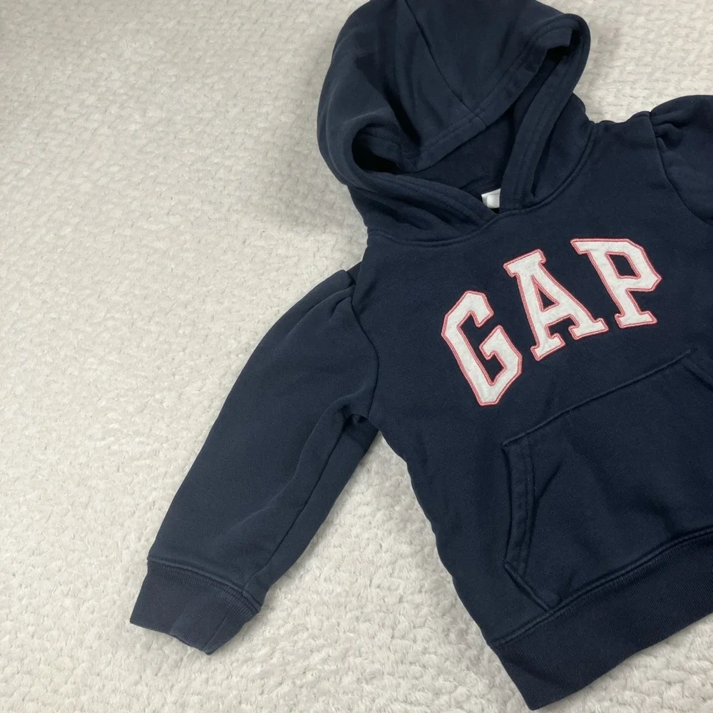 Baby Gap Toddler Girls‎ Blue Hoodie 2T Logo Cotton